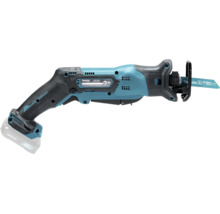 Makita Akkumulator-Säbelsäge JR103D mit eingesetztem Akkumulator und Sägeblatt.