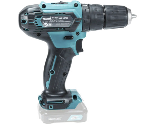 Makita Akku-Schlagbohrschrauber HP333D mit 12 Volt Lithium-Ionen-Akku.