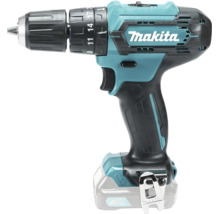 Makita Akku-Bohrschrauber 12 Volt mit Schnellspannbohrfutter, Gürtelclip und Makita Logo.