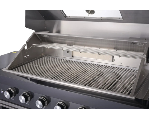 Edelstahl Grill mit Grillrost und Drehknöpfen