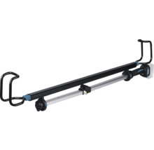 Makita Akkumulator-Motorhaubenleuchte mit ausziehbarem Teleskoparm, gummierten Montagehaken und Makita Logo.