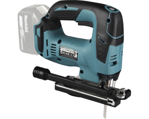 Makita Akku-Stichsäge mit 18 Volt Lithium-Ionen-Akku und Staubsauganschluss.