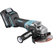 Makita Akku-Winkelschleifer GA016G mit 40 Volt Max XGT Akku, bürstenlosem Motor und Seitengriff.