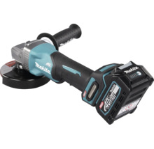 Makita Akku-Winkelschleifer XGT 40 Volt Max mit bürstenlosem Motor und Seitengriff.