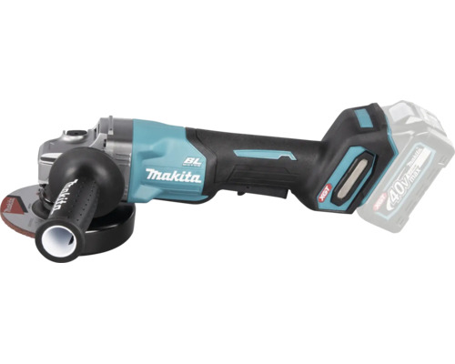 Makita Akku-Winkelschleifer 40 Volt max XGT mit buerstenlosem Motor und Seitengriff.