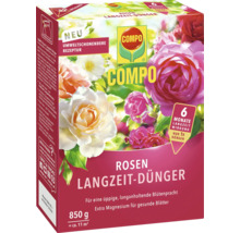 COMPO Rosendünger Langzeitdünger 850 Gramm Packung mit Rosenabbildung