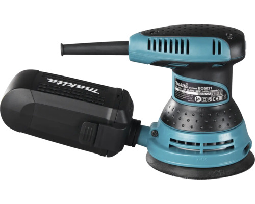 Makita Exzenterschleifer BO5031 mit 125 Millimeter Schleifteller und Staubfangbox