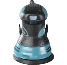 Makita Exzenterschleifer mit staubgeschütztem Schalter und ergonomischem Griff für Holzarbeiten.