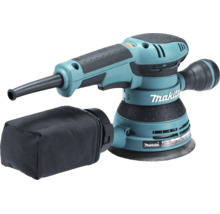 Makita Exzenterschleifer BO5041 mit Staubfangsack und zusätzlichem Handgriff.