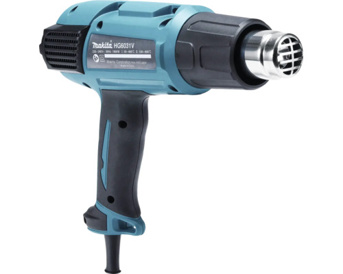 Makita Heißluftgebläse HG6031V mit ergonomischem Griff und Edelstahldüse.