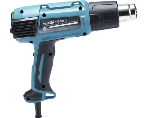 Makita Heißluftgebläse HG6031V mit 1800 Watt und einem Temperaturbereich von 50 bis 600 Grad Celsius.