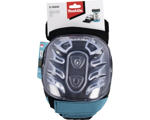 Makita Knieschoner mit transparenter Kunststoffschale und verstellbarem Gurt.