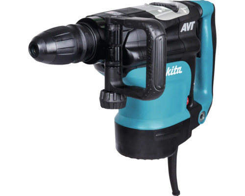 Makita Bohrhammer in Petrol und Schwarz mit Anti-Vibrations-Technologie und verstellbarem Zusatzhandgriff.