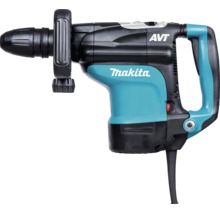 Makita Logo auf Kombihammer mit Anti-Vibrations-Technologie, Zusatzhandgriff und D-Handgriff.