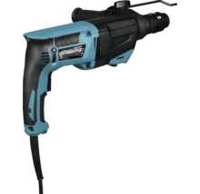 Makita Bohrhammer HR2670FT in Blau und Schwarz mit Seitengriff, Tiefenanschlag und Netzkabel zum Bohren und Meißeln in Beton.