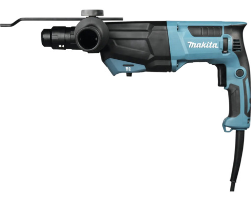 Makita Bohrhammer mit Kabel, Tiefenanschlag und verstellbarem Zusatzhandgriff.