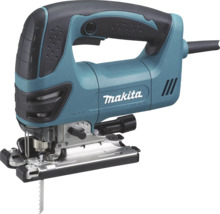 Makita Stichsäge mit Sägeblatt und Metall-Grundplatte.