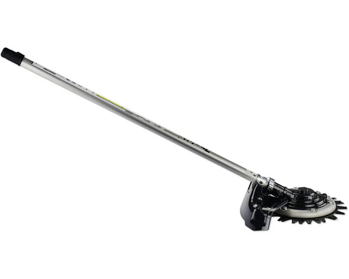 Makita Sensenaufsatz EM407MP für Multifunktionsantriebe mit Kreisschneidkopf und silberner Metallwelle