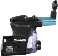 Makita Staubabsaugung DX12 mit HEPA-Filter für Bohrhämmer, schwarzes Gehäuse mit transparentem Staubbehälter.