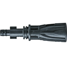 Kunststoffadapter für Hochdruckreiniger-Zubehör mit Bajonettanschluss.