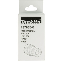Makita Logo. Zubehörverpackung für Adapter 197883-8, passend für die Modelle HW1200, HW1300, HP401 und HP351.