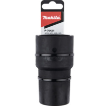 Makita Adapter P-70421 für Staubsauger und Elektrowerkzeuge aus schwarzem Gummi. Makita Logo.