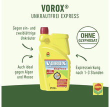 Vorox Unkrautfrei Express Unkrautvernichter, geeignet für ein- und zweiblättrige Unkräuter, Algen und Moose. Glyphosatfrei