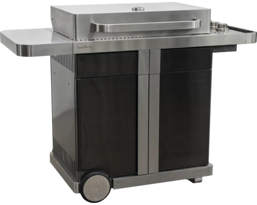Buschbeck Grillwagen mit Edelstahlhaube und Seitenablagen