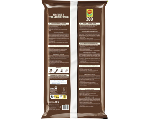 Compo Zoo Schildkröten und Terrarien Einstreu in einer 50 Liter Packung