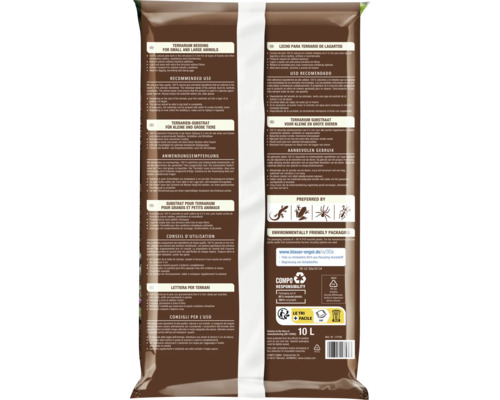 Terrariensubstrat für kleine und große Tiere, 10 Liter