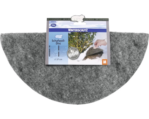 Videx Schafwoll-Disc Winterschutz aus 100 Prozent Schafwolle, Durchmesser 37 Zentimeter, Pflanzenschutz für den Winter.