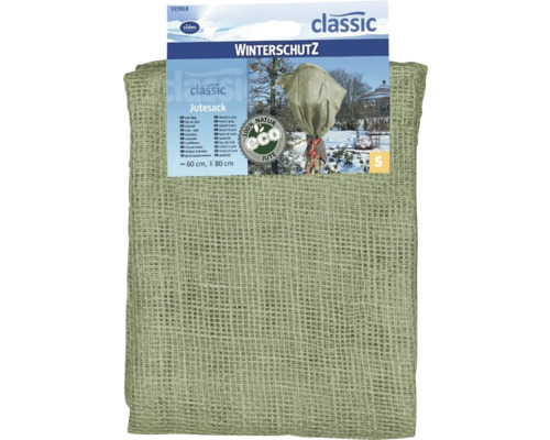 Classic Winterschutz Jutesack aus 100 Prozent Naturjute, 60 cm mal 80 cm, für den Pflanzenschutz im Winter.