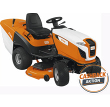 Aufsitzmäher von Stihl mit Fangkorb für den Garteneinsatz