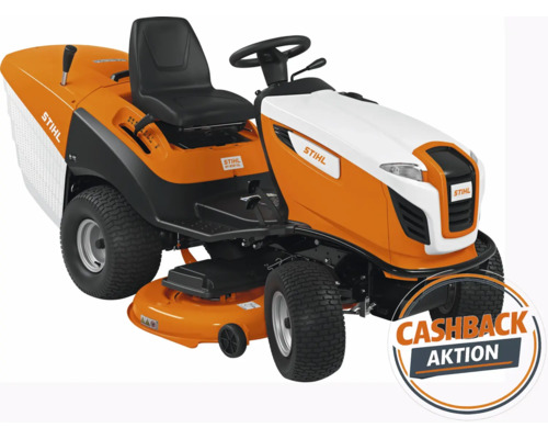 Aufsitzmäher von Stihl mit Fangkorb für den Garteneinsatz
