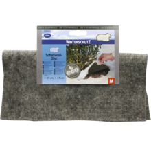 Winterschutz-Disc aus 100 Prozent Schafwolle zur Pflanzenisolierung, umweltfreundliches Material, Videx Logo, 37 Zentimeter Durchmesser.
