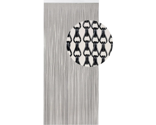 Türvorhang Alu schwarz 90x210 cm Vorhang aus Metallketten