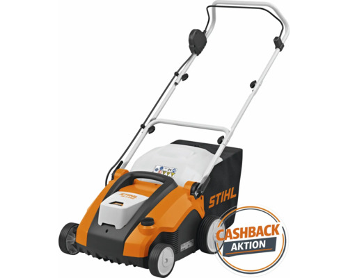 Stihl Rasenlüfter mit Fangkorb und Cashback-Aktion