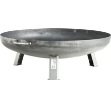 Feuerschale aus Stahl mit drei Beinen und Griff