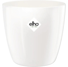 Weißer Blumentopf mit Elho Logo