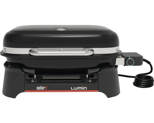 Weber Lumin Elektrogrill Tischgrill kompakt mit Deckelthermometer und Temperaturregler.
