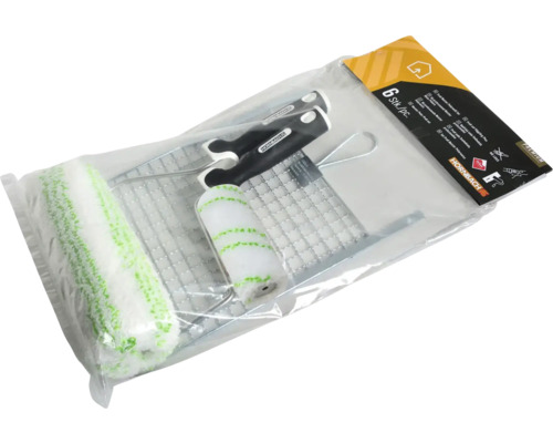 Farbroller Set mit zwei Rollen, Rahmen und Griff, verpackt