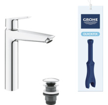 Grohe Einhand-Waschtischbatterie mit Zugstangen-Ablaufgarnitur und QuickFix Werkzeug
