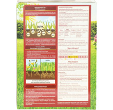 Informationen zu COMPO Rasendünger plus Unkrautvernichter mit Hinweisen zur Anwendung und Zusammensetzung