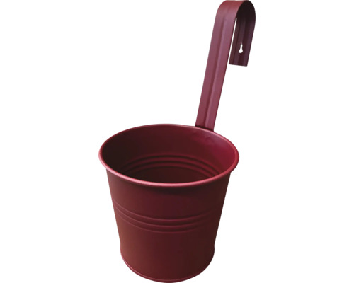 Blumentopf zum Hängen Metall 17 x 12,5 x 31 cm rot Metallblumentopf zum Aufhängen