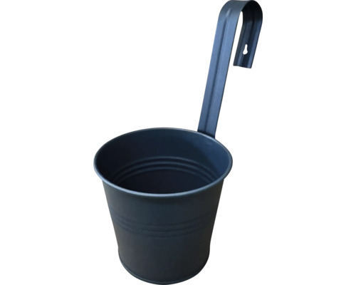 Blumentopf zum Hängen Metall 17 x 12,5 x 31 cm blau Hängepflanztopf aus Metall