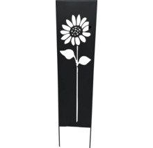 Dekorative Beetstele mit ausgestanztem Sonnenblumenmotiv