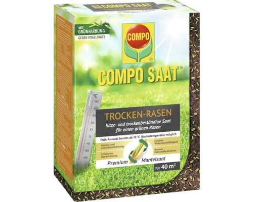 Compo Saat Trockenrasen-Saatgutpackung für 40 Quadratmeter