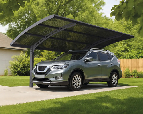 Auto unter einem Carport