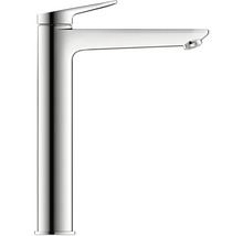 Moderne Waschtischarmatur in Chrom mit hohem Auslauf und Einhebelmischer.