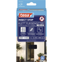Tesa Insect Stop Klett Fliegengitter für Türen, maximale Größe 2x 65 x 250 cm